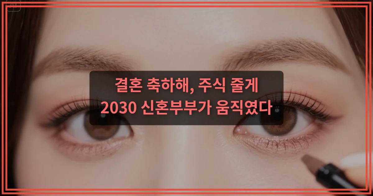 “결혼 축하해, 주식 줄게” 2030 신혼부부가 움직였다